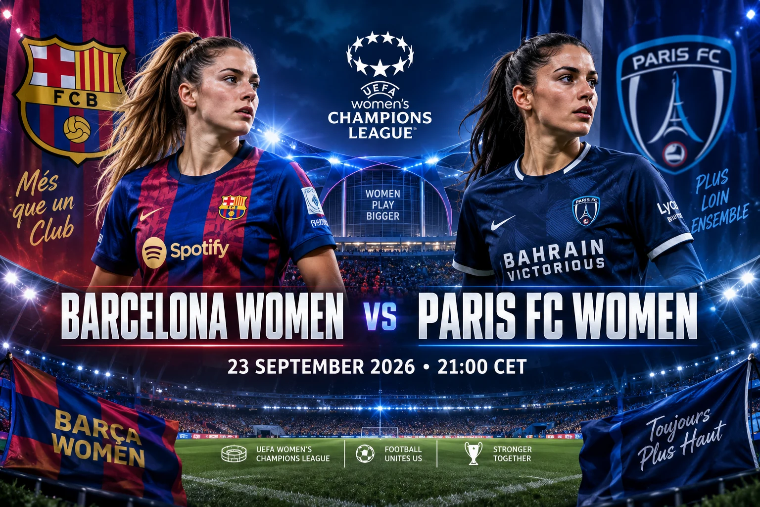 Barcelona Women vs Paris FC Women
